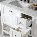 Modern Fittings Winterfell 60" Double Bath Vanity with White Marble Top and Square Sinks