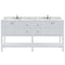 Modern Fittings Winterfell 72" Double Bath Vanity with Cultured Marble Quartz Top and Square Sinks