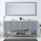 Modern Fittings Winterfell 72" Double Bath Vanity with White Marble Top and Round Sinks