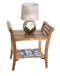 EcoDecor EarthyTeak Symmetry 24" Teak Shower Bench with Shelf and LiftAide Arms