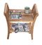 EcoDecor EarthyTeak Symmetry 24" Teak Shower Bench with Shelf and LiftAide Arms