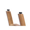 EcoDecor EarthyTeak Symmetry 24" Teak Shower Bench with Shelf and LiftAide Arms