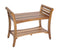 EcoDecor EarthyTeak Symmetry 29" Teak Shower Bench with Shelf and LiftAide Arms
