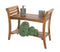 EcoDecor EarthyTeak Symmetry 29" Teak Shower Bench with Shelf and LiftAide Arms