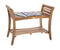EcoDecor EarthyTeak Symmetry 29" Teak Shower Bench with Shelf and LiftAide Arms