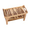 EcoDecor EarthyTeak Tranquility 29" Teak Shower Bench with Shelf