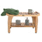EcoDecor EarthyTeak Tranquility 29" Teak Shower Bench with Shelf