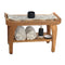 EcoDecor EarthyTeak Tranquility 29" Teak Shower Bench with Shelf
