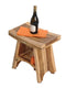 EcoDecor EarthyTeak Serenity 18" Eastern Style Shower Stool with Shelf