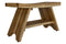 EcoDecors Serenity 35" Teak Wood Shower Bench with Shelf in EarthyTeak Finish