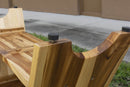 EcoDecors Serenity 35" Teak Wood Shower Bench with Shelf in EarthyTeak Finish