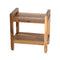 EcoDecor EarthyTeak Classic 18" Shower Bench with Shelf and LiftAide Arms