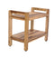 EcoDecor EarthyTeak Classic 24" Shower Bench with Shelf and LiftAide Arms