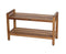 EcoDecor EarthyTeak Classic 35" Shower Bench with Shelf and LiftAide Arms