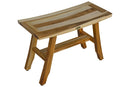 EcoDecors Satori 28" Teak Wood Shower Bench in EarthyTeak Finish