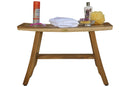EcoDecors Satori 28" Teak Wood Shower Bench in EarthyTeak Finish