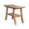 EcoDecor EarthyTeak Satori 24" Teak Shower Bench with Shelf