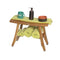 EcoDecor EarthyTeak Satori 24" Teak Shower Bench with Shelf