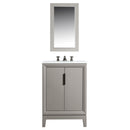 Water Creation Elizabeth 24" Single Sink Carrara White Marble Vanity In Cashmere Gray EL24CW03CG-000000000