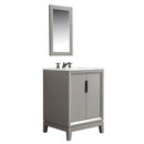 Water Creation Elizabeth 24" Single Sink Carrara White Marble Vanity In Cashmere Gray EL24CW03CG-000000000