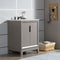 Water Creation Elizabeth 24" Single Sink Carrara White Marble Vanity In Cashmere Gray EL24CW03CG-000000000