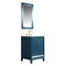 Water Creation Elizabeth 24" Single Sink Carrara White Marble Vanity In Monarch Blue EL24CW06MB-000000000