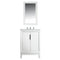 Water Creation Elizabeth 24" Single Sink Carrara White Marble Vanity In Pure White EL24CW01PW-000000000