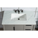 Water Creation Elizabeth 36" Single Sink Carrara White Marble Vanity In Cashmere Gray EL36CW03CG-000000000