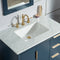 Water Creation Elizabeth 36" Single Sink Carrara White Marble Vanity In Monarch Blue EL36CW06MB-000000000