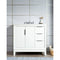 Water Creation Elizabeth 36" Single Sink Carrara White Marble Vanity In Pure White EL36CW01PW-000000000