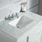 Water Creation Elizabeth 36" Single Sink Carrara White Marble Vanity In Pure White with F2-0009-01-BX Lavatory Faucet EL36CW01PW-000BX0901