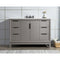 Water Creation Elizabeth 48" Single Sink Carrara White Marble Vanity In Cashmere Gray EL48CW03CG-000000000