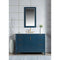 Water Creation Elizabeth 48" Single Sink Carrara White Marble Vanity In Monarch Blue EL48CW06MB-000000000