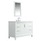 Water Creation Elizabeth 48" Single Sink Carrara White Marble Vanity In Pure White with F2-0012-01-TL Lavatory Faucet EL48CW01PW-000TL1201