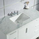 Water Creation Elizabeth 48" Single Sink Carrara White Marble Vanity In Pure White EL48CW01PW-000000000