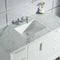 Water Creation Elizabeth 48" Single Sink Carrara White Marble Vanity In Pure White with F2-0009-01-BX Lavatory Faucet EL48CW01PW-000BX0901