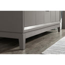 Water Creation Elizabeth 60" Double Sink Carrara White Marble Vanity In Cashmere Gray EL60CW03CG-000000000