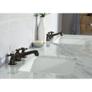 Water Creation Elizabeth 60" Double Sink Carrara White Marble Vanity In Cashmere Gray EL60CW03CG-000000000