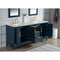 Water Creation Elizabeth 60" Double Sink Carrara White Marble Vanity In Monarch Blue EL60CW06MB-000000000