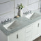 Water Creation Elizabeth 60" Double Sink Carrara White Marble Vanity In Pure White EL60CW01PW-000000000