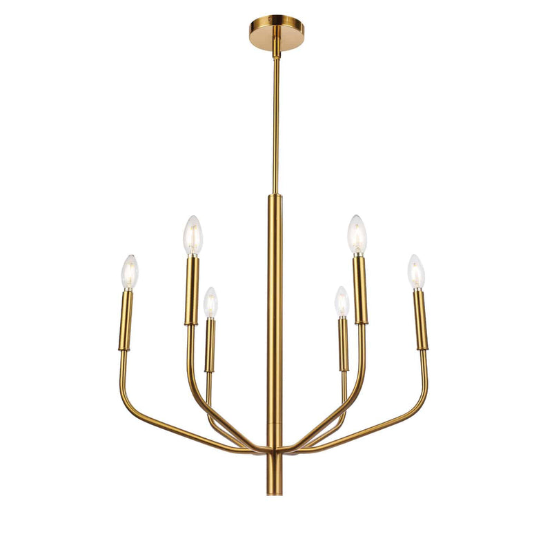 Dainolite 6 Light Chandelier Agb Finish ELN-246C-AGB