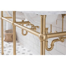 Water Creation Embassy 60" Wide Double Wash Stand P-Trap and Counter Top with Basin included In Satin Gold Finish EB60C-0600