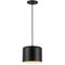 Dainolite 1 Light Incandescent Pendant Matte Black Shade EMI-81P-MB