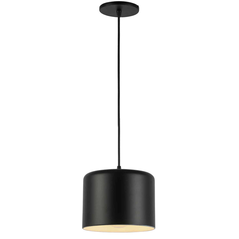 Dainolite 1 Light Incandescent Pendant Matte Black Shade EMI-81P-MB