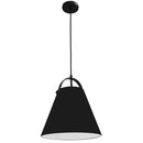 Dainolite 1 Light Emperor Pendant Matte Black W/ Black Shade EMP-111P-797-MB