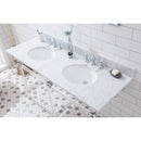 Water Creation Empire 60" Wide Double Wash Stand P-Trap Counter Top with Basin F2-0013 Faucet and Mirror included In Chrome Finish EP60E-0113