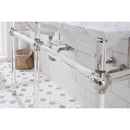 Water Creation Empire 60" Wide Double Wash Stand P-Trap Counter Top with Basin F2-0009 Faucet and Mirror included In Polished Nickel PVD Finish EP60E-0509