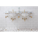 Water Creation Empire 60" Wide Double Wash Stand and P-Trap included In Satin Gold Finish EP60B-0600