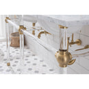 Water Creation Empire 60" Wide Double Wash Stand P-Trap Counter Top with Basin F2-0012 Faucet and Mirror included In Satin Gold Finish EP60E-0612