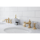 Water Creation Empire 60" Wide Double Wash Stand P-Trap Counter Top with Basin F2-0013 Faucet and Mirror included In Satin Gold Finish EP60E-0613